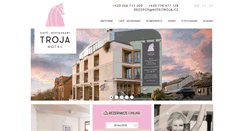Desktop Screenshot of hoteltroja.cz